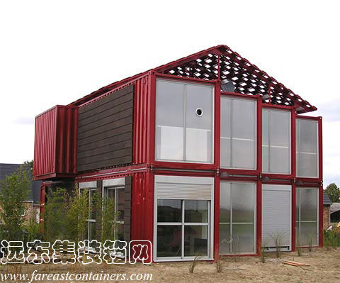 集裝箱住宅別墅: Red Container House Lille,集裝箱房屋,集裝箱建筑,集裝箱活動房,住人集裝箱