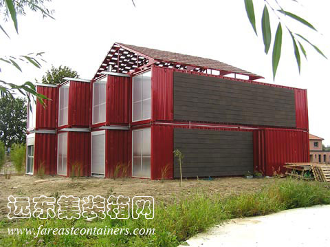 集裝箱住宅別墅: Red Container House Lille,集裝箱房屋,集裝箱建筑,集裝箱活動房,住人集裝箱