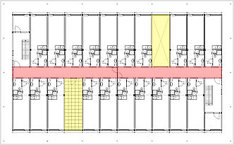 采用內廊式走道布局的 Qubic 學生宿舍,集裝箱房屋,集裝箱建筑,集裝箱住宅,集裝箱活動房,住人集裝箱