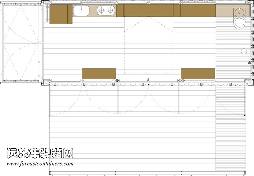 Port-a-bach集裝箱度假屋平面圖,集裝箱住宅,集裝箱建筑,集裝箱房屋,集裝箱活動房,住人集裝箱