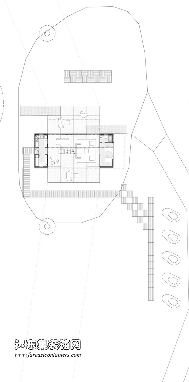 Infiniski Manifesto House 集裝箱別墅總平面圖